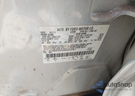 2011 Ford Edge Se z USA, uszkodzony, nr VIN 2FMDK3GC6BBB35381